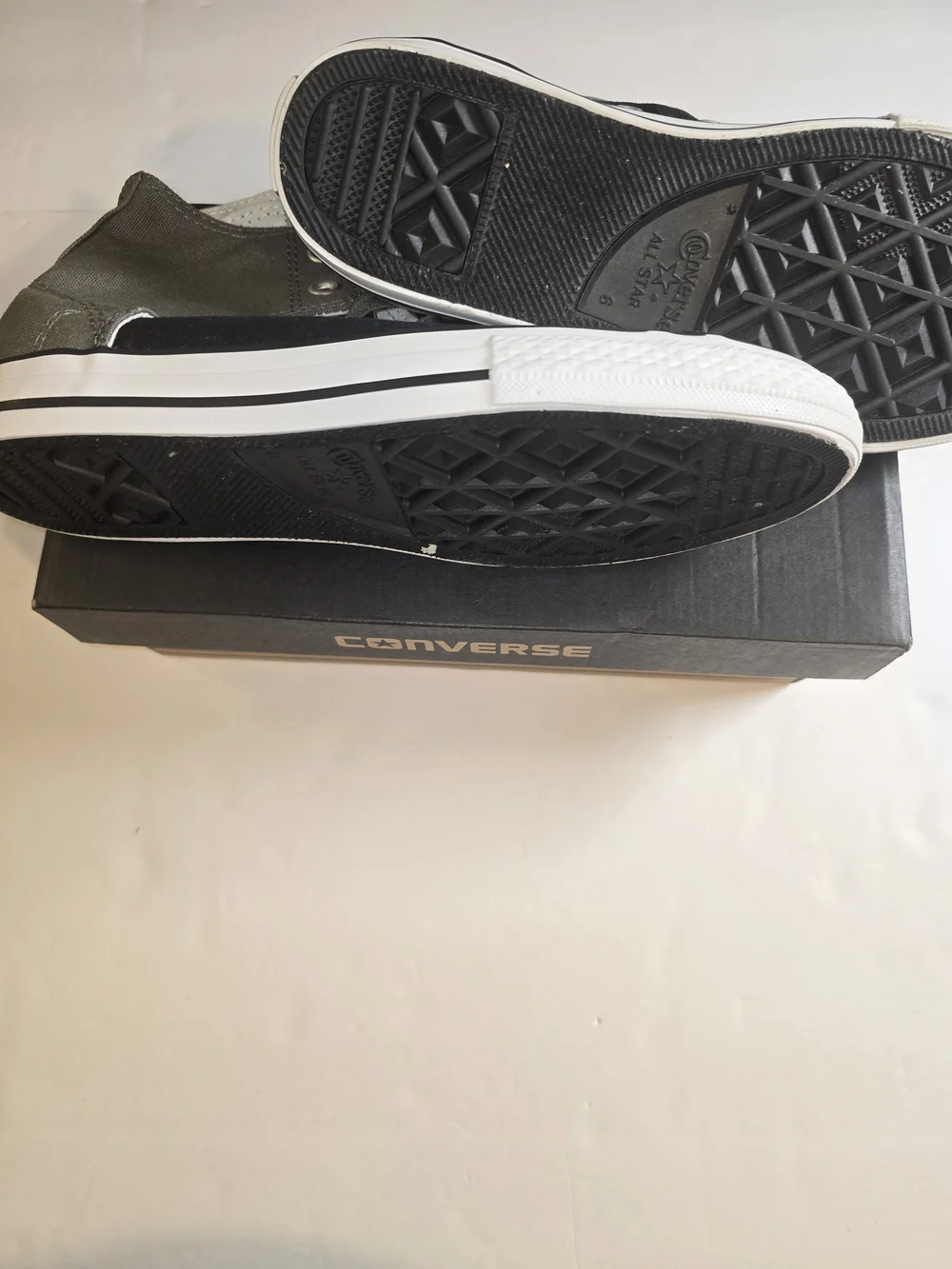 Converse Kids Black and Gray High Top Slip-On Sneakers